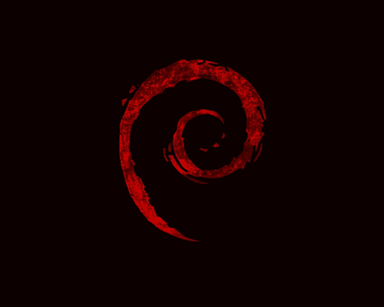 Debian Black Red Wallpaper 2011